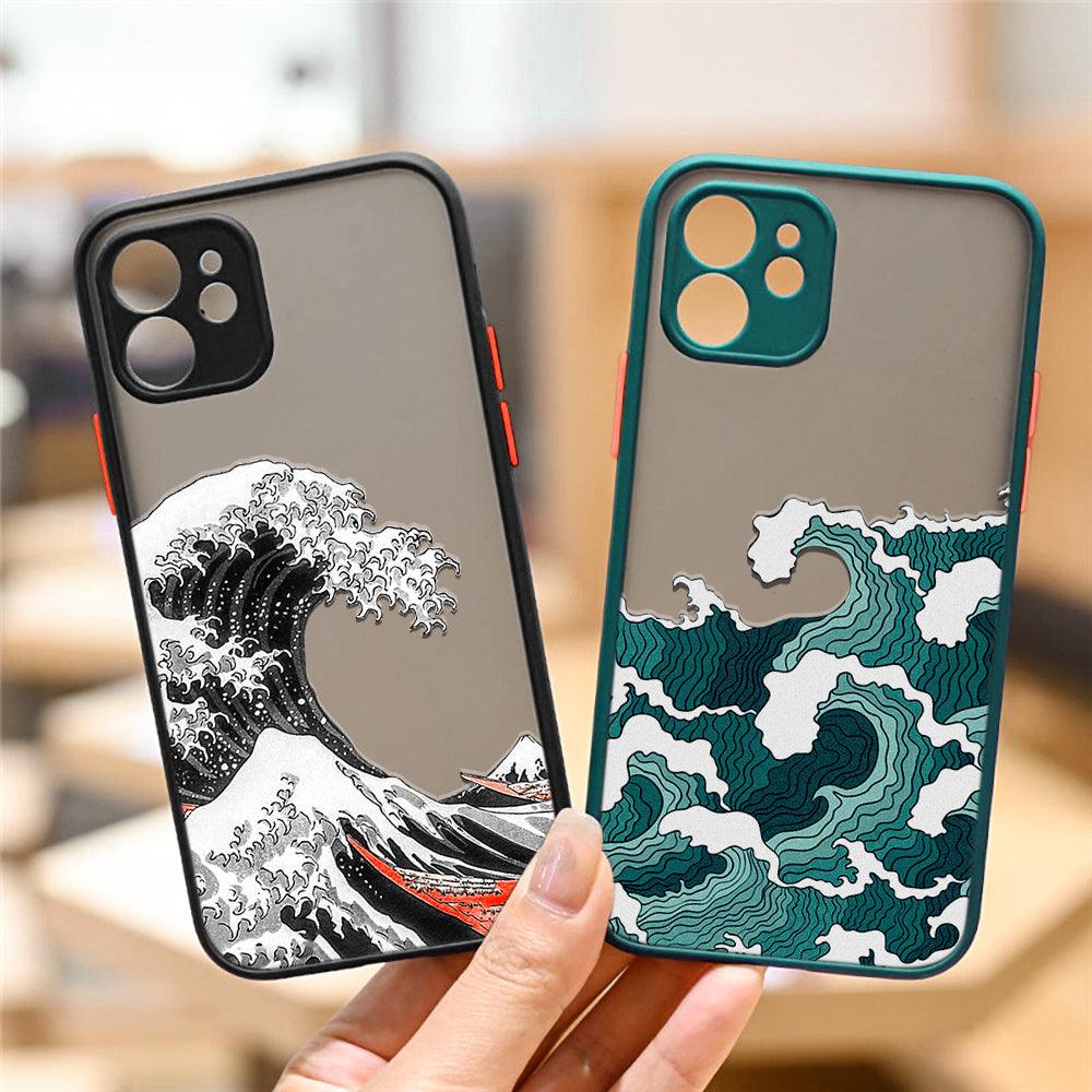 Coque Grandes Vagues pour iPhone 13 Pro Max - Coque Wiqeo 10€-15€, Coque, iPhone 13 Pro Max, Silicone, Transparente Wiqeo, Déstockeur de Coques Pour iPhone