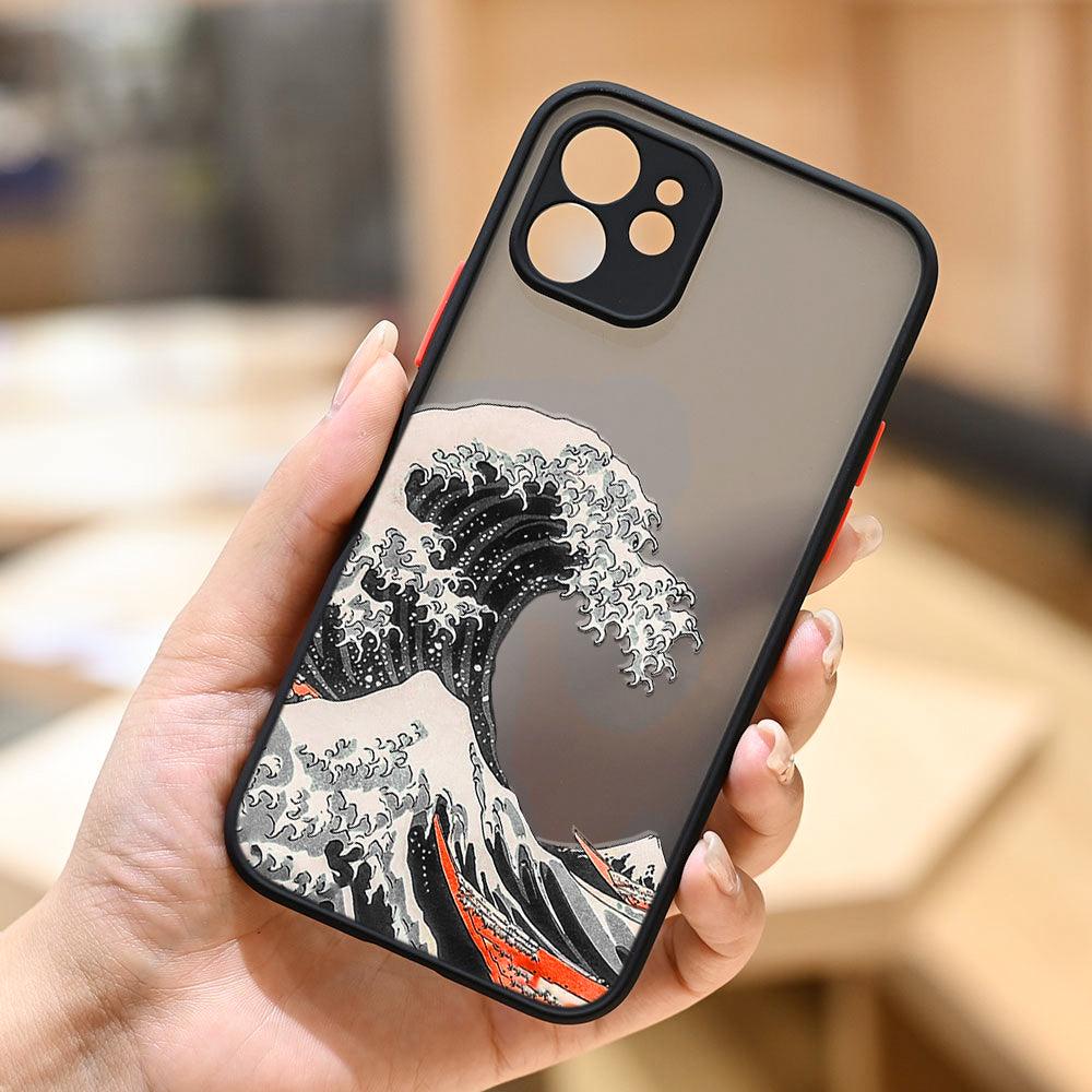 Coque Grandes Vagues pour iPhone 13 Pro Max - Coque Wiqeo 10€-15€, Coque, iPhone 13 Pro Max, Silicone, Transparente Wiqeo, Déstockeur de Coques Pour iPhone