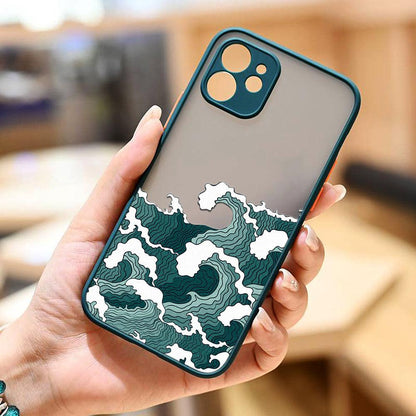 Coque Grandes Vagues pour iPhone 14 Pro Max - Coque Wiqeo 10€-15€, Coque, iPhone 14 Pro Max, Silicone, Transparente Wiqeo, Déstockeur de Coques Pour iPhone