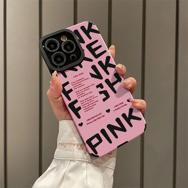 Coque Label Pink Aspect Cuir pour iPhone 15 Pro - Coque Wiqeo 10€-15€, Coque, Cuir, iPhone 15 Pro Wiqeo, Déstockeur de Coques Pour iPhone