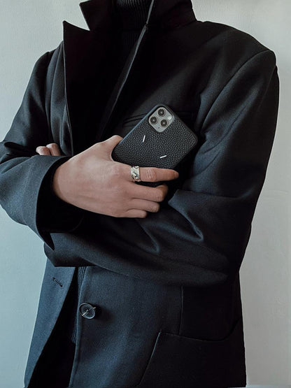 Coque Litchi Aviation Aspect Cuir pour iPhone 14 Plus - Coque Wiqeo 10€-15€, Coque, Cuir, iPhone 14 Plus Wiqeo, Déstockeur de Coques Pour iPhone