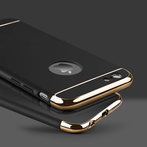 Coque luxueuse avec bordures reproduction platine pour iPhone 8 - 