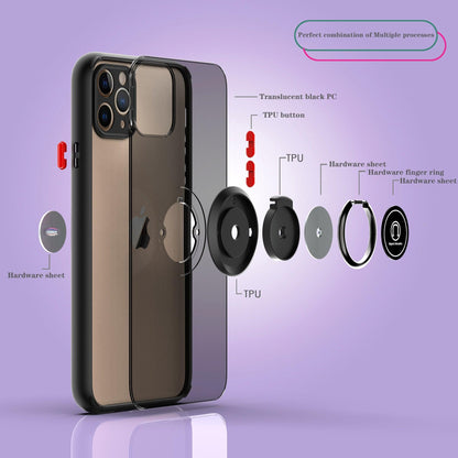 Coque Minimaliste Translucide avec Anneau Rabattable pour iPhone 14 Pro Max - Coque Wiqeo 10€-15€, Coque, iPhone 14 Pro Max, Silicone, Support Wiqeo, Déstockeur de Coques Pour iPhone