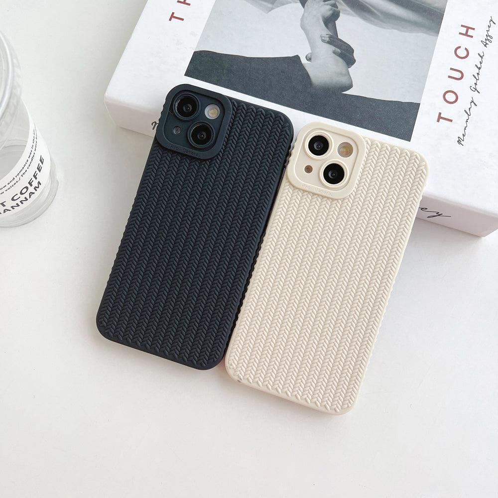 Coque Motif Tissé en Silicone pour iPhone 14 Pro Max - Coque Wiqeo 10€-15€, Coque, iPhone 14 Pro Max, Silicone Wiqeo, Déstockeur de Coques Pour iPhone
