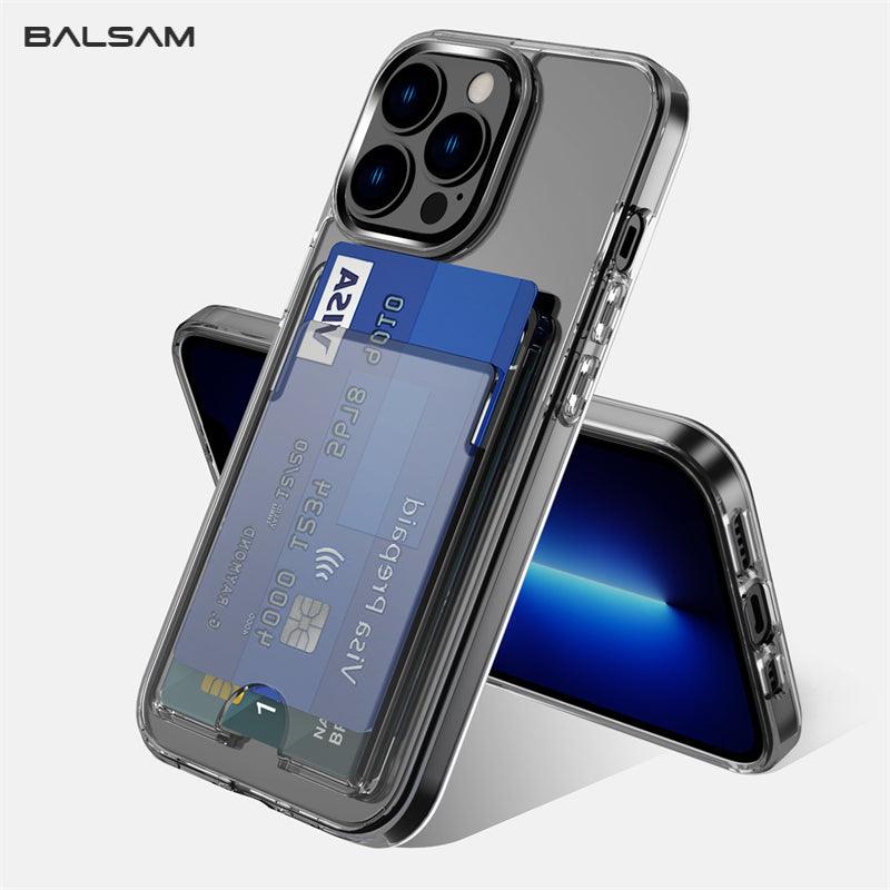 Coque Porte-cartes Antichoc Transparente pour iPhone 13 Pro Max - Coque Wiqeo 10€-15€, Coque, iPhone 13 Pro Max, Portefeuille, Silicone, Transparente Wiqeo, Déstockeur de Coques Pour iPhone