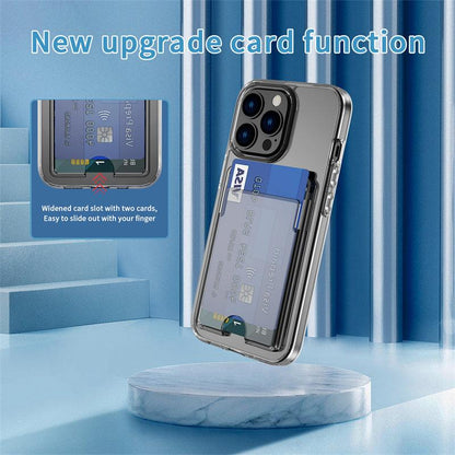 Coque Porte-cartes Antichoc Transparente pour iPhone 13 Pro Max - Coque Wiqeo 10€-15€, Coque, iPhone 13 Pro Max, Portefeuille, Silicone, Transparente Wiqeo, Déstockeur de Coques Pour iPhone