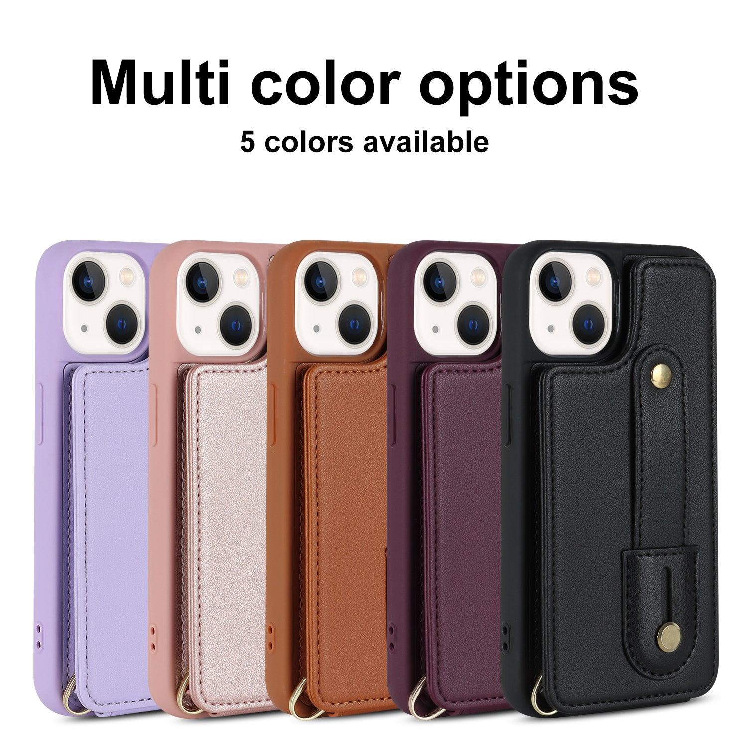 Coque Portefeuille Aspect Cuir avec Sangle pour iPhone 13 Pro Max - Coque Wiqeo 15€-20€, Chaine, Coque, iPhone 13 Pro Max, Portefeuille Wiqeo, Déstockeur de Coques Pour iPhone