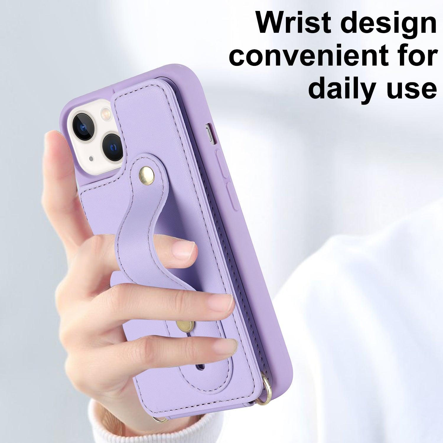 Coque Portefeuille Aspect Cuir avec Sangle pour iPhone 13 Pro Max - Coque Wiqeo 15€-20€, Chaine, Coque, iPhone 13 Pro Max, Portefeuille Wiqeo, Déstockeur de Coques Pour iPhone