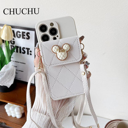 Coque Portefeuille Aspect Cuir en Diamant pour iPhone 14 Plus - Coque Wiqeo 15€-20€, Coque, Cuir, iPhone 14 Plus, Portefeuille Wiqeo, Déstockeur de Coques Pour iPhone