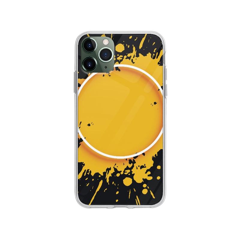 Coque Eclaboussure Orange pour iPhone 11 Pro Max - Coque Wiqeo 10€-15€, Abstrait, Fabrice M, Géométrie, iPhone 11 Pro Max Wiqeo, Déstockeur de Coques Pour iPhone
