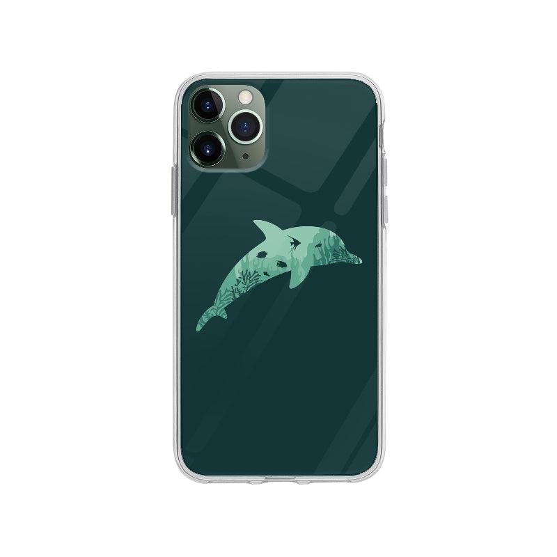 Coque Silhouette Dauphin pour iPhone 11 Pro Max - Coque Wiqeo 10€-15€, Animaux, Florian D, Illustration, iPhone 11 Pro Max Wiqeo, Déstockeur de Coques Pour iPhone