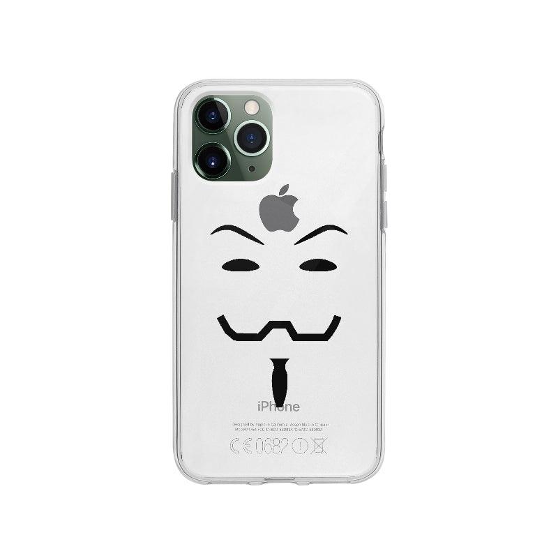 Coque Anonymous pour iPhone 11 Pro - Coque Wiqeo 10€-15€, Français, Groupe, iPhone 11 Pro, Irene S, Masque, Mouvement, Tempérament Wiqeo, Déstockeur de Coques Pour iPhone