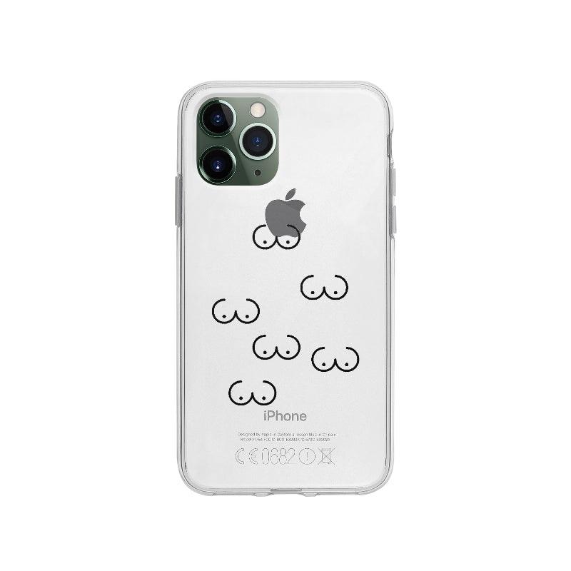 Coque Boobs pour iPhone 11 Pro - Coque Wiqeo 10€-15€, Anglais, Drôle, Expression, Fierté, Gilles L, iPhone 11 Pro, Seins Wiqeo, Déstockeur de Coques Pour iPhone