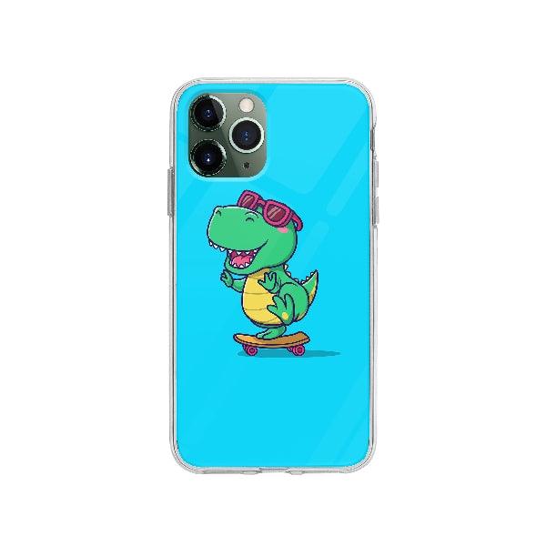 Coque Dinosaure En Skateboard pour iPhone 11 Pro - Coque Wiqeo 10€-15€, Anais G, Animaux, Illustration, iPhone 11 Pro, Mignon Wiqeo, Déstockeur de Coques Pour iPhone