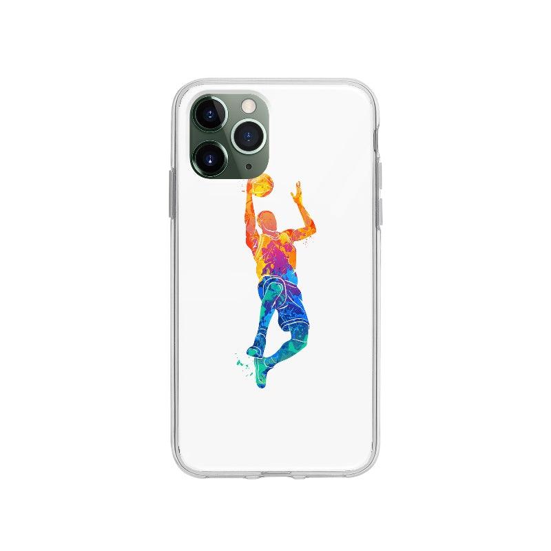 Coque Joueur De Basketball Abstrait pour iPhone 11 Pro - Coque Wiqeo 10€-15€, Abstrait, Chantal W, Illustration, iPhone 11 Pro Wiqeo, Déstockeur de Coques Pour iPhone
