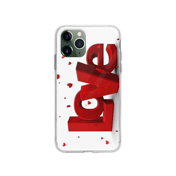 Coque Love 3d pour iPhone 11 Pro - Coque Wiqeo 10€-15€, 3d, Amour, Coeur, iPhone 11 Pro, Love, Lydie T Wiqeo, Déstockeur de Coques Pour iPhone