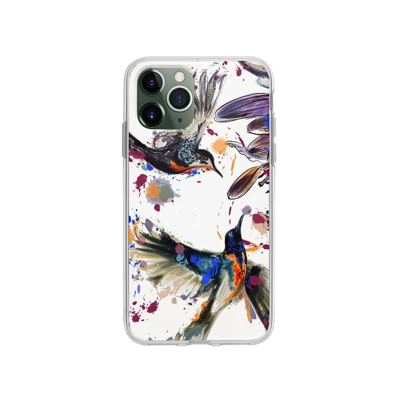 Coque Oiseaux En Aquarelle pour iPhone 11 Pro - Coque Wiqeo 10€-15€, Abstrait, Alexis G, Animaux, Illustration, iPhone 11 Pro Wiqeo, Déstockeur de Coques Pour iPhone