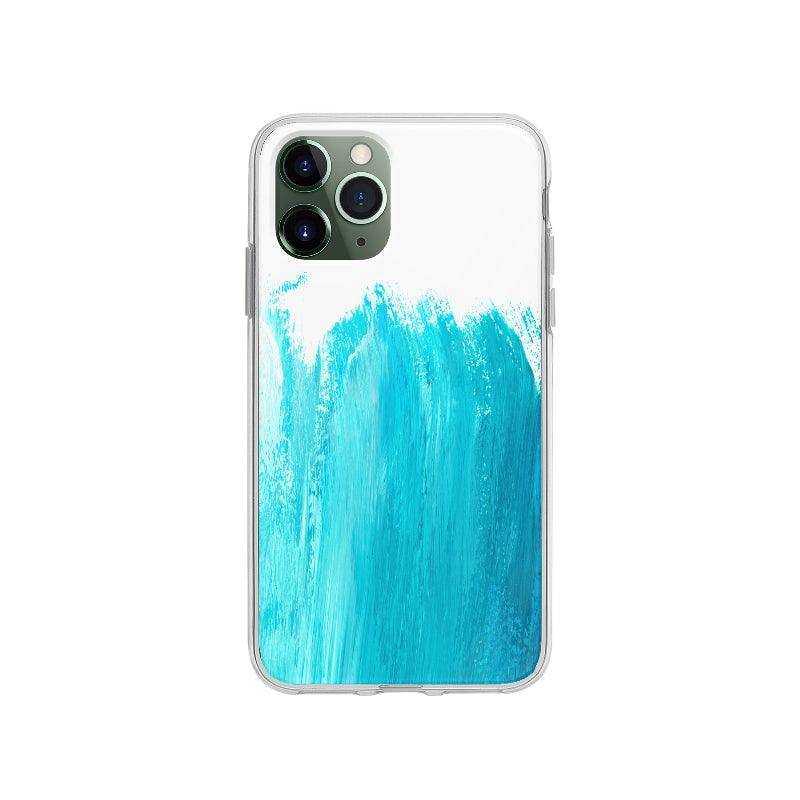 Coque Peinture Bleue Sarcelle pour iPhone 11 Pro - Coque Wiqeo 10€-15€, Abstrait, Gabriel N, iPhone 11 Pro Wiqeo, Déstockeur de Coques Pour iPhone