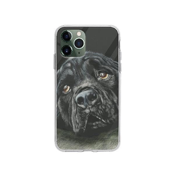 Coque Rottweiler Noir Triste pour iPhone 11 Pro - Coque Wiqeo 10€-15€, Animaux, Brice N, Chien, iPhone 11 Pro, Noir, Rottweiler Wiqeo, Déstockeur de Coques Pour iPhone