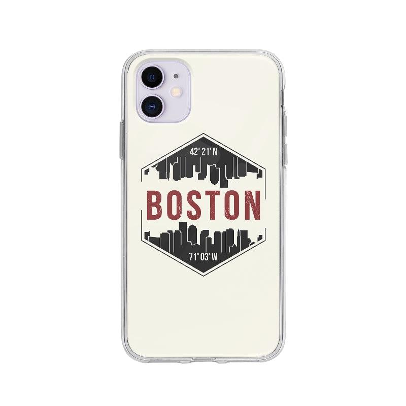 Coque Boston pour iPhone 11 - Coque Wiqeo 10€-15€, Fabien R, Géométrie, Illustration, iPhone 11, Voyage Wiqeo, Déstockeur de Coques Pour iPhone