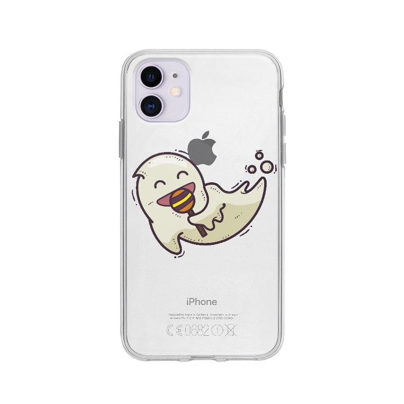 Coque Fantôme Souriant pour iPhone 11 - Coque Wiqeo 10€-15€, Denis H, Fantôme, Halloween, iPhone 11 Wiqeo, Déstockeur de Coques Pour iPhone
