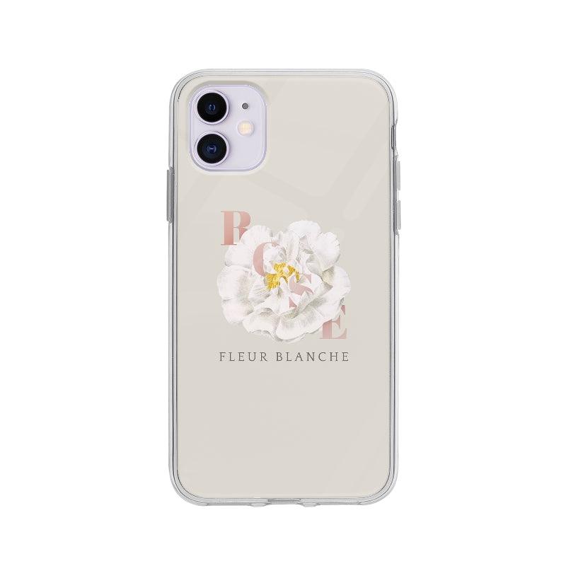 Coque Fleur Blanche pour iPhone 11 - Coque Wiqeo 10€-15€, Delphine A, Fleur, Illustration, iPhone 11 Wiqeo, Déstockeur de Coques Pour iPhone