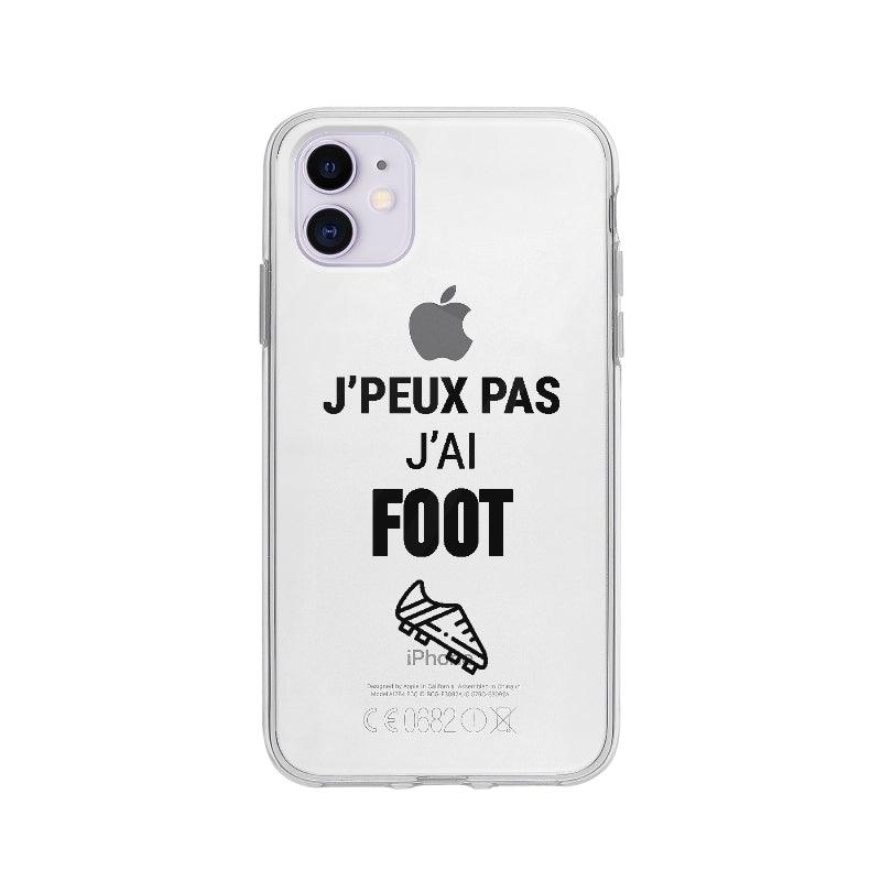 Coque J'peux Pas J'ai Foot pour iPhone 11 - Coque Wiqeo 10€-15€, Drôle, Emmanuel P, Expression, Français, iPhone 11 Wiqeo, Déstockeur de Coques Pour iPhone