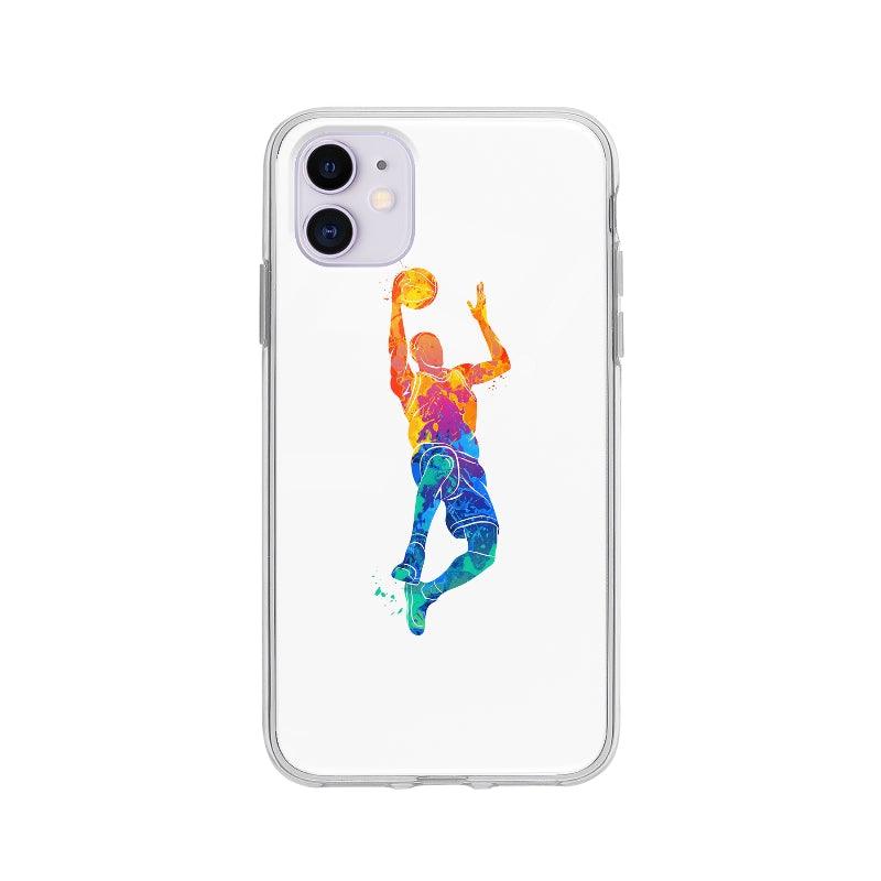 Coque Joueur De Basketball Abstrait pour iPhone 11 - Coque Wiqeo 10€-15€, Abstrait, Chantal W, Illustration, iPhone 11 Wiqeo, Déstockeur de Coques Pour iPhone