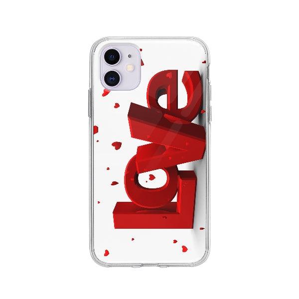 Coque Love 3d pour iPhone 11 - Coque Wiqeo 10€-15€, 3d, Amour, Coeur, iPhone 11, Love, Lydie T Wiqeo, Déstockeur de Coques Pour iPhone
