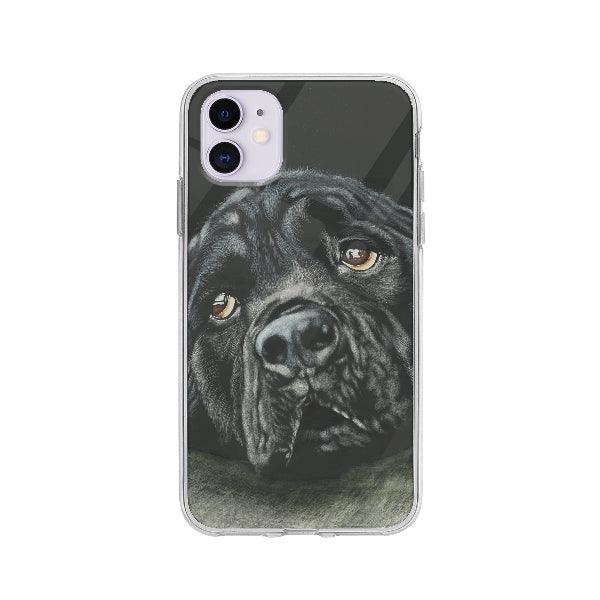 Coque Rottweiler Noir Triste pour iPhone 11 - Coque Wiqeo 10€-15€, Animaux, Brice N, Chien, iPhone 11, Noir, Rottweiler Wiqeo, Déstockeur de Coques Pour iPhone