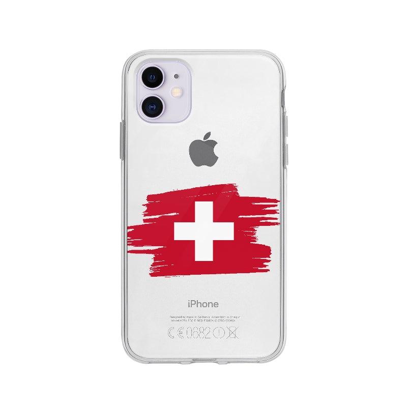Coque Suisse pour iPhone 11 - Coque Wiqeo 10€-15€, Camille H, Drapeau, iPhone 11, Pays, Suisse Wiqeo, Déstockeur de Coques Pour iPhone