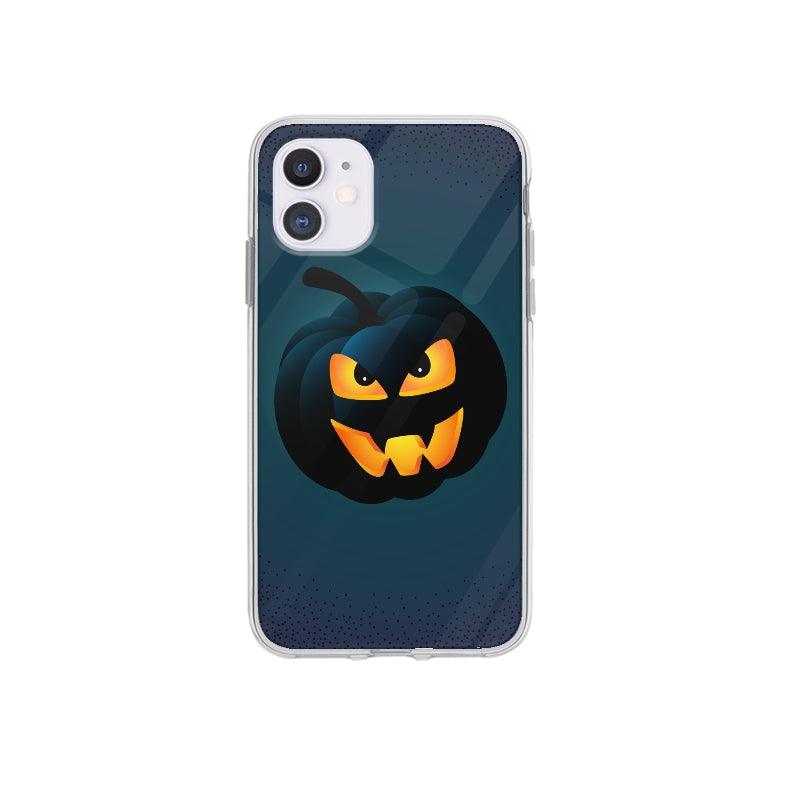 Coque Tête De Citrouille Effrayante Halloween pour iPhone 12 Max - Transparent