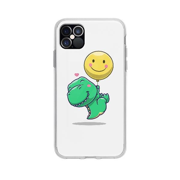Coque Dinosaure Mignon Flottant pour iPhone 12 Pro Max - Transparent
