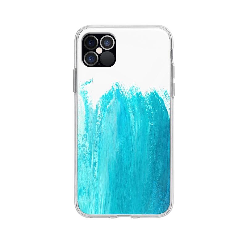 Coque Peinture Bleue Sarcelle pour iPhone 12 Pro Max - Coque Wiqeo 10€-15€, Abstrait, Gabriel N, iPhone 12 Pro Max Wiqeo, Déstockeur de Coques Pour iPhone