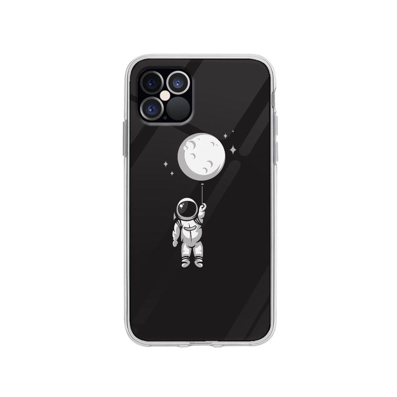 Coque Astronaute Avec Ballon Lune pour iPhone 12 Pro - Coque Wiqeo 10€-15€, Denis H, Espace, Illustration, iPhone 12 Pro Wiqeo, Déstockeur de Coques Pour iPhone