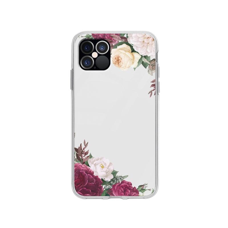 Coque Cadre Floral pour iPhone 12 Pro - Coque Wiqeo 10€-15€, Fleur, iPhone 12 Pro, Judith A, Motif Wiqeo, Déstockeur de Coques Pour iPhone
