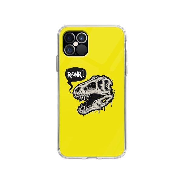Coque Crâne De Dinosaure pour iPhone 12 Pro - Coque Wiqeo 10€-15€, Animaux, Illustration, iPhone 12 Pro, Iris D Wiqeo, Déstockeur de Coques Pour iPhone