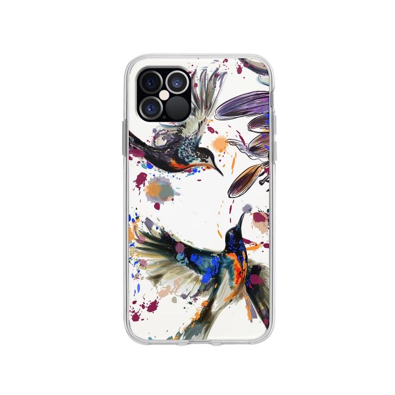 Coque Oiseaux En Aquarelle pour iPhone 12 Pro - Coque Wiqeo 10€-15€, Abstrait, Alexis G, Animaux, Illustration, iPhone 12 Pro Wiqeo, Déstockeur de Coques Pour iPhone