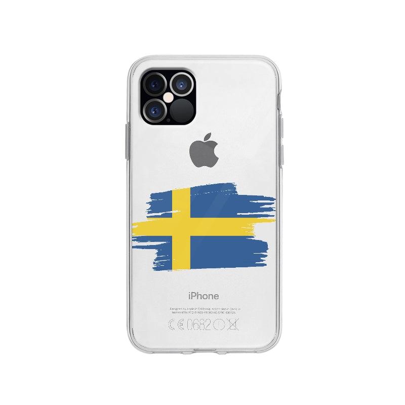 Coque Suède pour iPhone 12 Pro - Coque Wiqeo 10€-15€, Camille H, Drapeau, iPhone 12 Pro, Pays, Suède Wiqeo, Déstockeur de Coques Pour iPhone