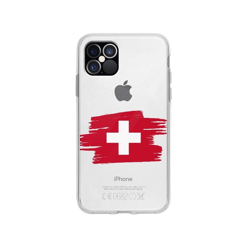 Coque Suisse pour iPhone 12 Pro - Coque Wiqeo 10€-15€, Camille H, Drapeau, iPhone 12 Pro, Pays, Suisse Wiqeo, Déstockeur de Coques Pour iPhone
