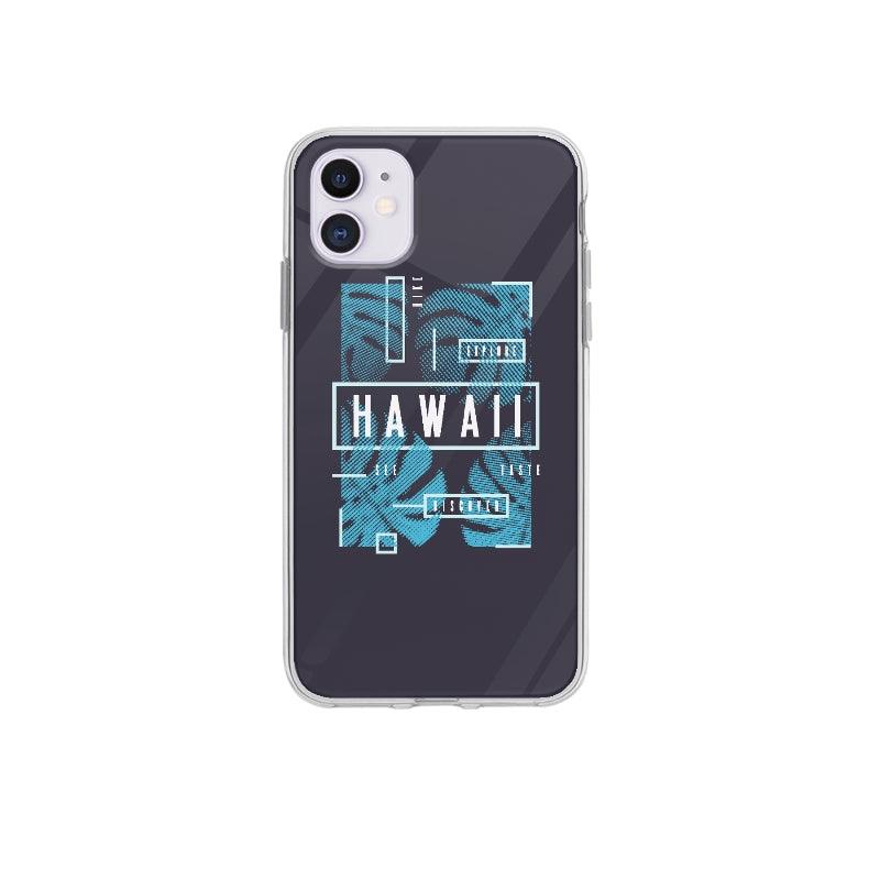 Coque Affiche Hawaii pour iPhone 12 - Coque Wiqeo 10€-15€, Feuilles, iPhone 12, Nadine P, Texte, Voyage Wiqeo, Déstockeur de Coques Pour iPhone