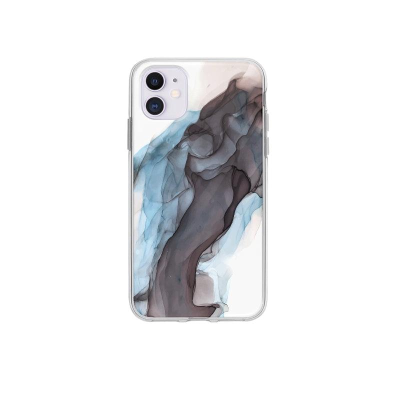 Coque Aquarelle Noire Bleue pour iPhone 12 - Coque Wiqeo 10€-15€, Abstrait, Georges K, iPhone 12 Wiqeo, Déstockeur de Coques Pour iPhone