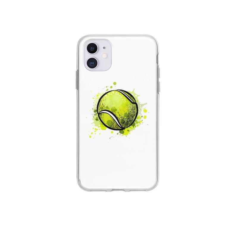 Coque Balle De Tennis En Aquarelle pour iPhone 12 - Coque Wiqeo 10€-15€, Agathe V, Illustration, iPhone 12 Wiqeo, Déstockeur de Coques Pour iPhone
