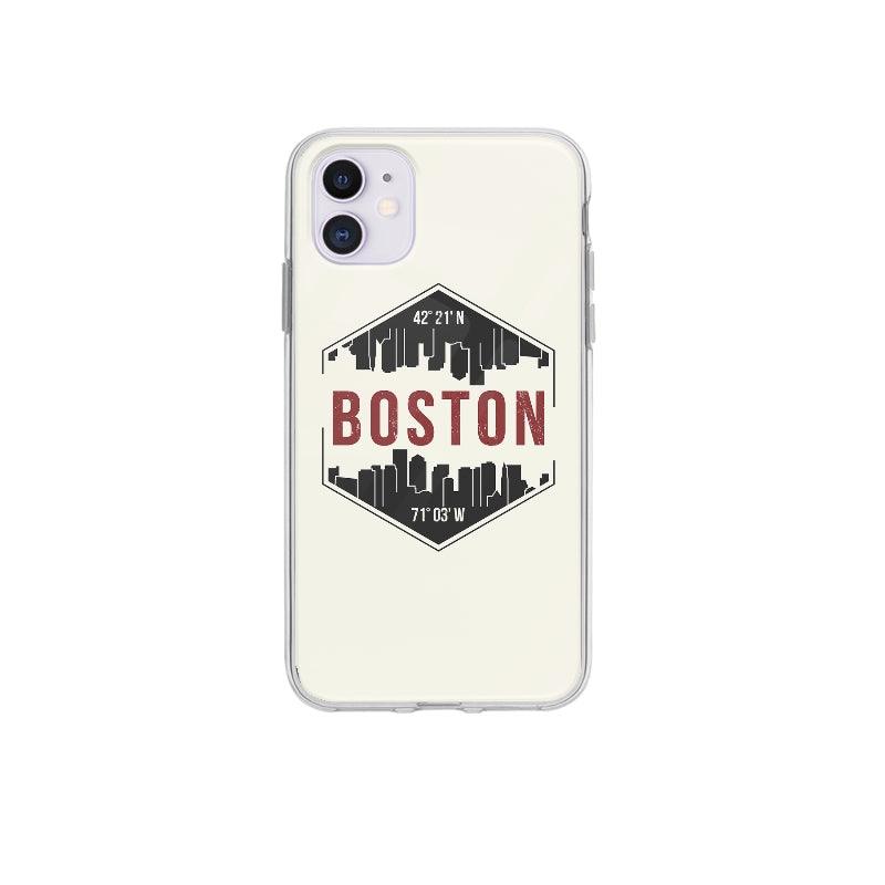 Coque Boston pour iPhone 12 - Coque Wiqeo 10€-15€, Fabien R, Géométrie, Illustration, iPhone 12, Voyage Wiqeo, Déstockeur de Coques Pour iPhone
