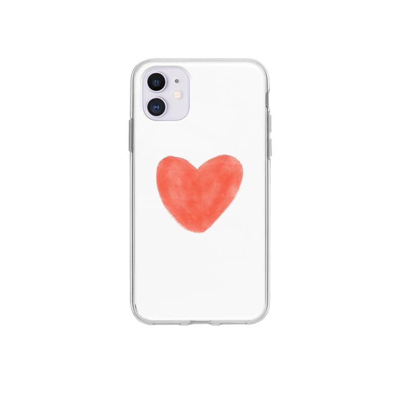 Coque Coeur En Aquarelle pour iPhone 12 - Coque Wiqeo 10€-15€, Coeurs, Illustration, iPhone 12, Lydie T Wiqeo, Déstockeur de Coques Pour iPhone