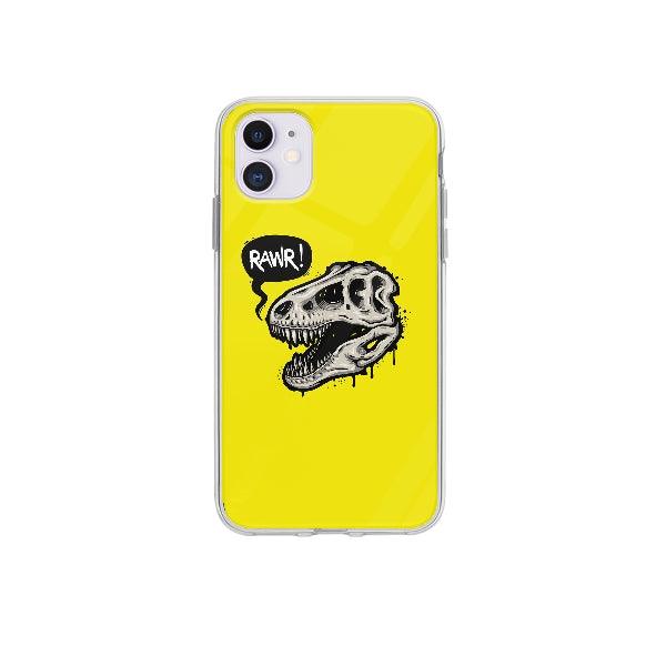 Coque Crâne De Dinosaure pour iPhone 12 - Coque Wiqeo 10€-15€, Animaux, Illustration, iPhone 12, Iris D Wiqeo, Déstockeur de Coques Pour iPhone