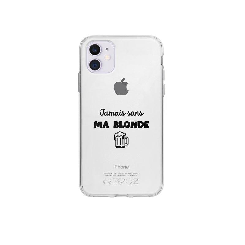 Coque Jamais Sans Ma Blonde pour iPhone 12 - Coque Wiqeo 10€-15€, Drôle, Expression, Français, iPhone 12, Judith A Wiqeo, Déstockeur de Coques Pour iPhone
