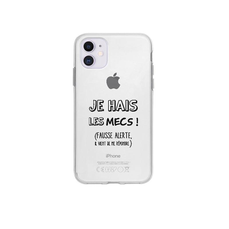Coque Je Hais Les Mecs pour iPhone 12 - Coque Wiqeo 10€-15€, Amour, Bastien M, Drôle, Expression, Français, iPhone 12, Tempérament Wiqeo, Déstockeur de Coques Pour iPhone
