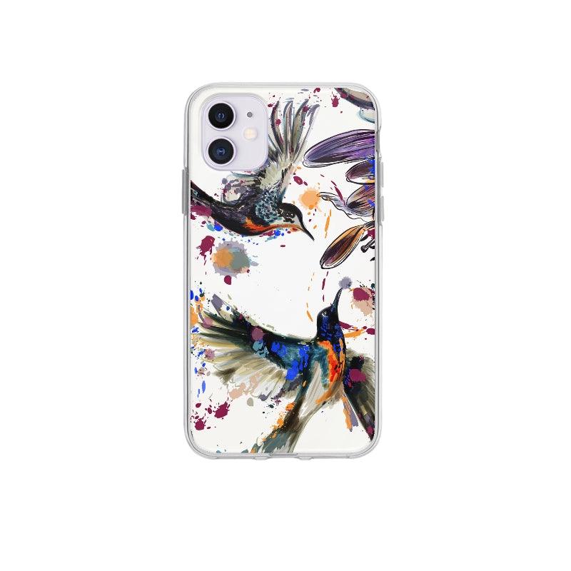 Coque Oiseaux En Aquarelle pour iPhone 12 - Coque Wiqeo 10€-15€, Abstrait, Alexis G, Animaux, Illustration, iPhone 12 Wiqeo, Déstockeur de Coques Pour iPhone