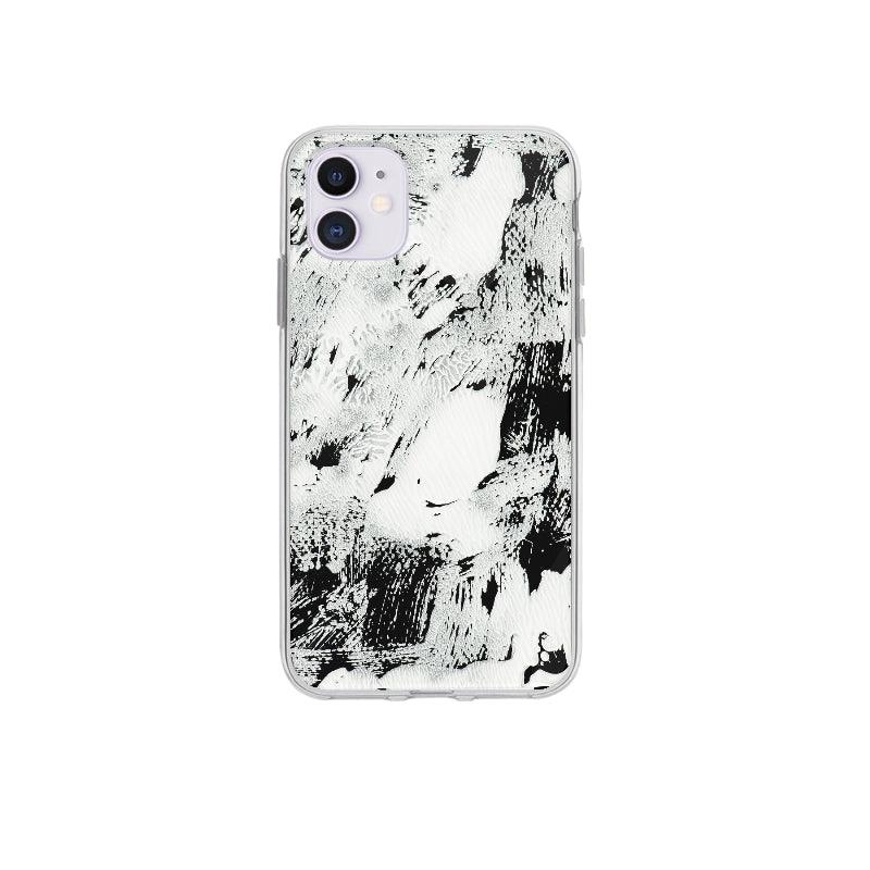 Coque Peinture Blanche Et Noire pour iPhone 12 - Coque Wiqeo 10€-15€, Abstrait, iPhone 12, Irene S Wiqeo, Déstockeur de Coques Pour iPhone